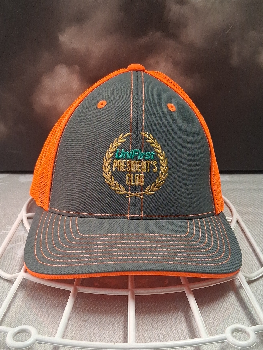 Unifirst President's Club Grey & Orange Mesh Snapback Hat